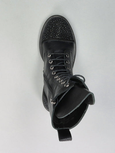 LEATHER BOOTS - BLACK