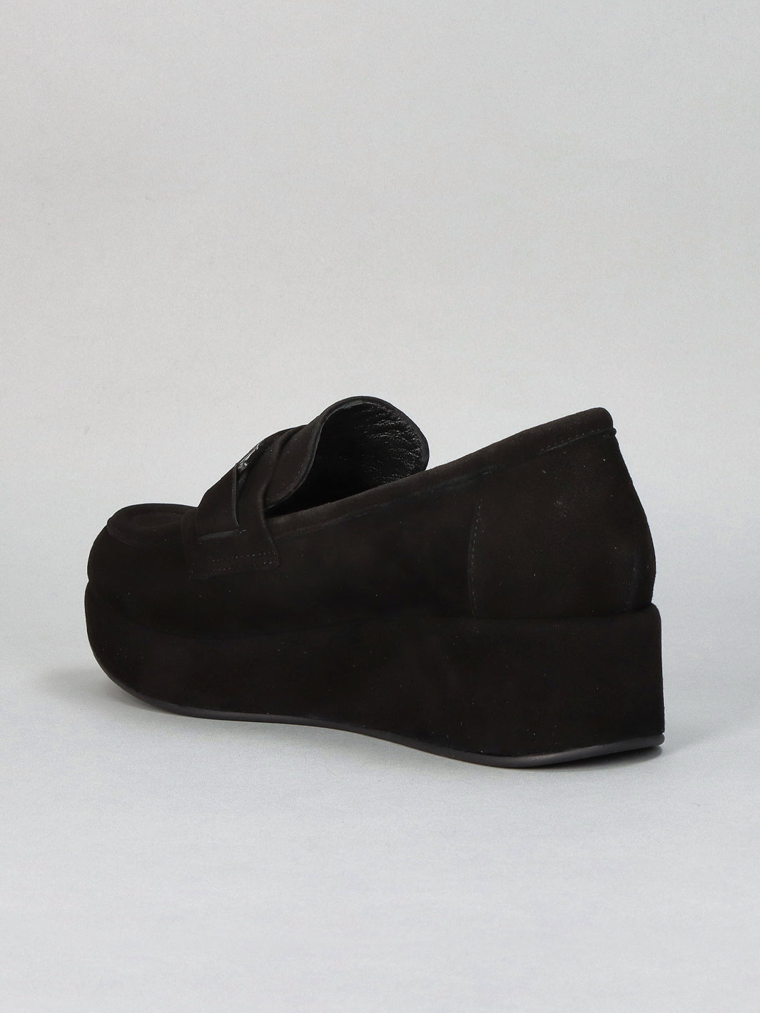 SUEDE LOW SHOES - BLACK