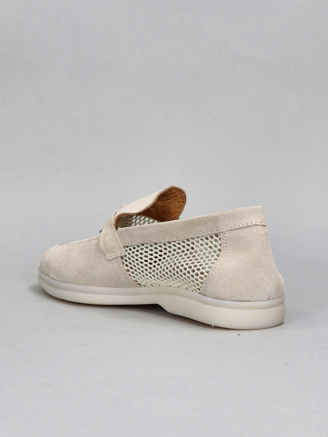 SUEDE LOW SHOES - BEIGE