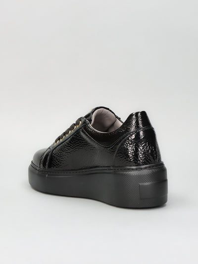 LEATHER SNEAKER - BLACK