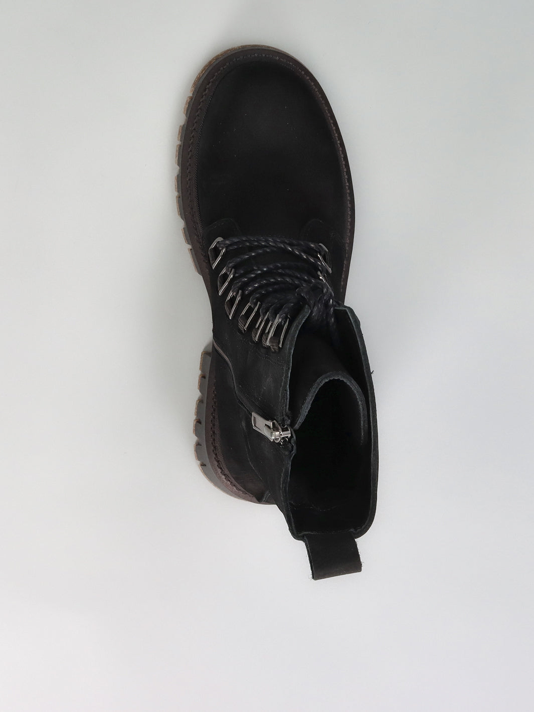 NUBUCK ANKLE BOOTS - BLACK