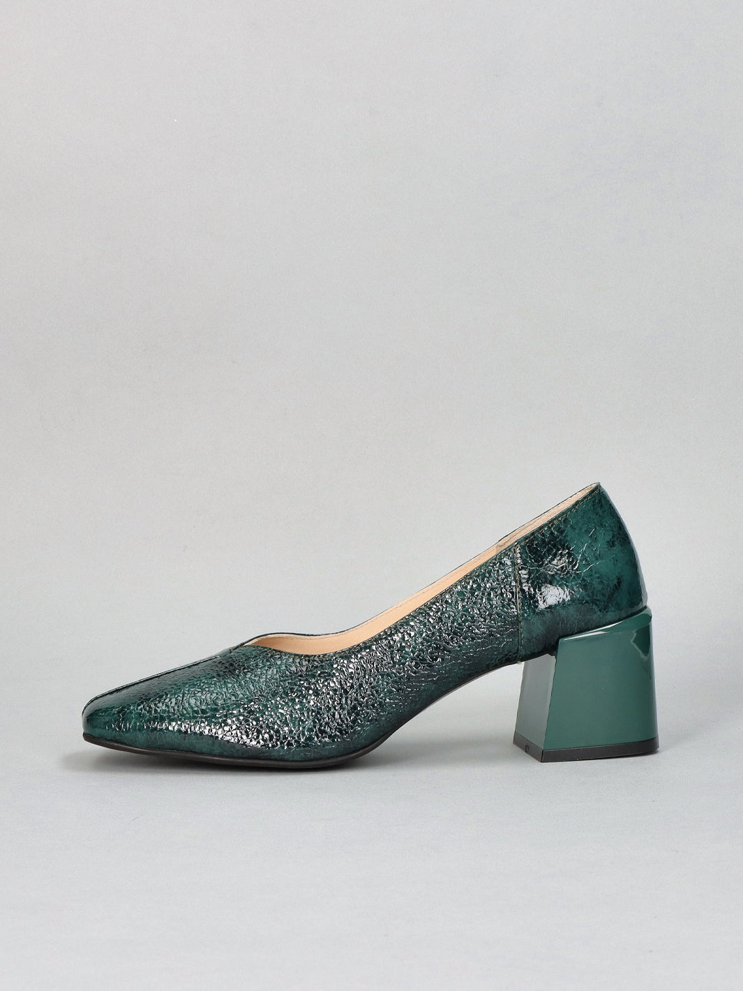 LEATHER PUMPS - GREEN