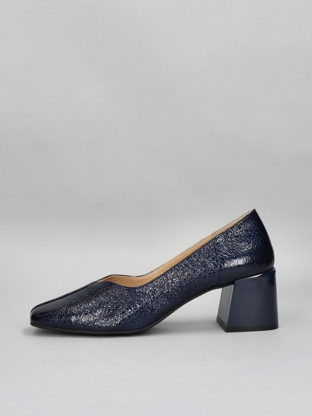 LEATHER PUMPS - DARK BLUE