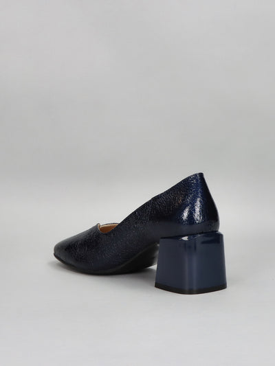 LEATHER PUMPS - DARK BLUE