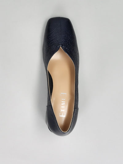 LEATHER PUMPS - DARK BLUE