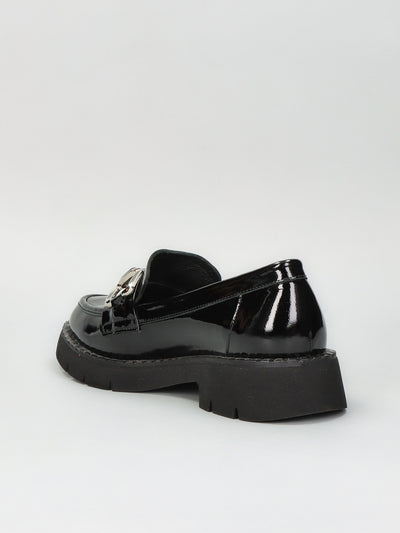 LEATHER MOCCASINS - BLACK