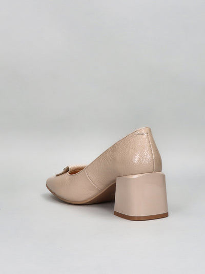 LEATHER PUMPS - BEIGE