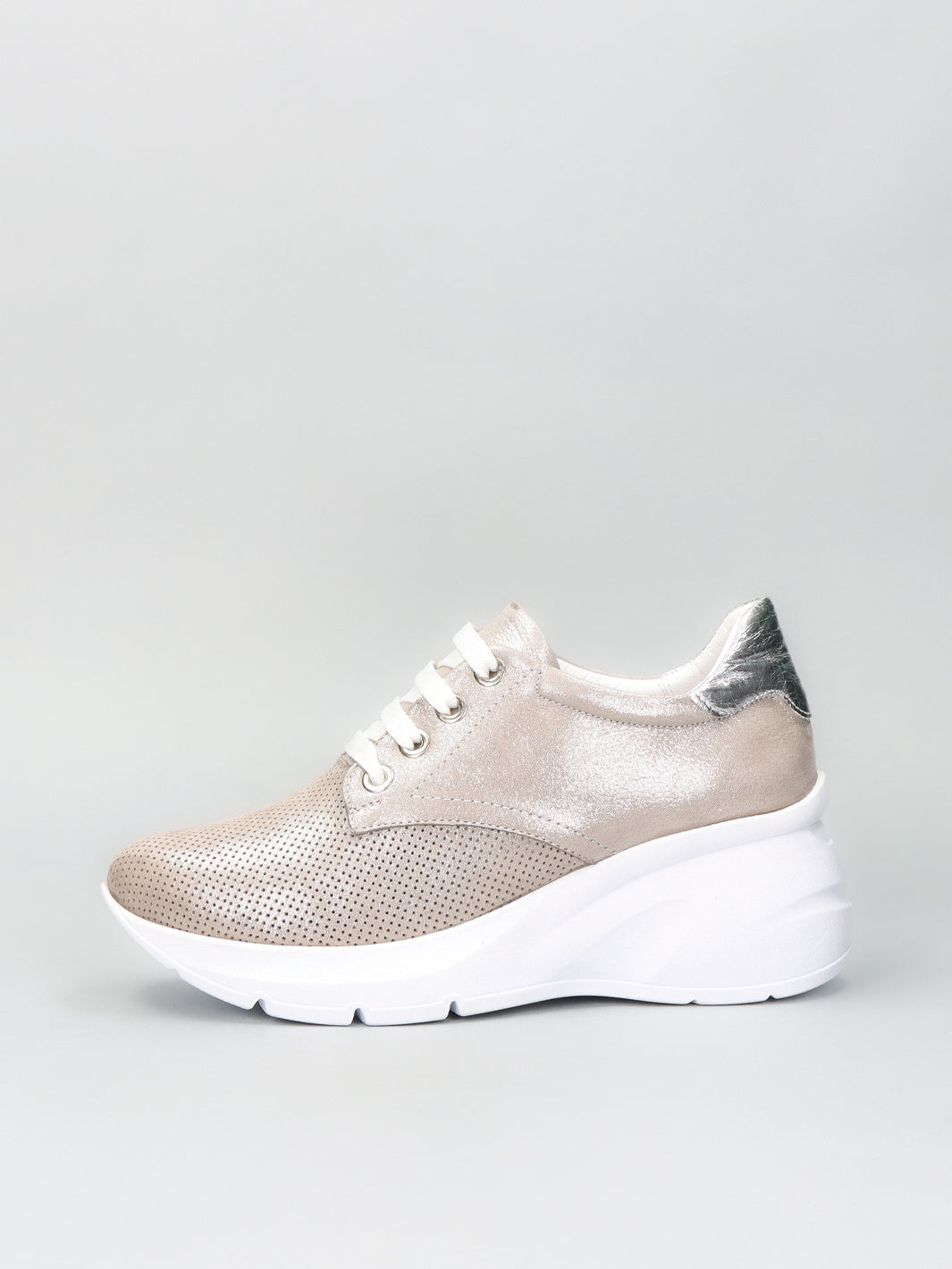 LEATHER SNEAKER - BEIGE/BROWN