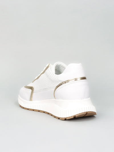 LEATHER SNEAKER - WHITE