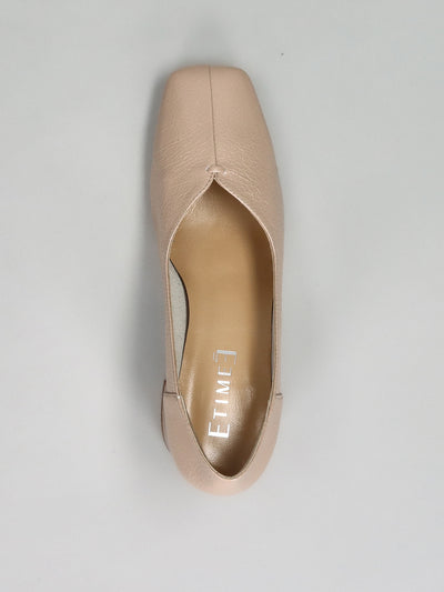 LEATHER PUMPS - BEIGE