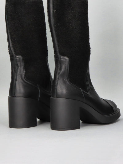 LEATHER BOOTS - BLACK