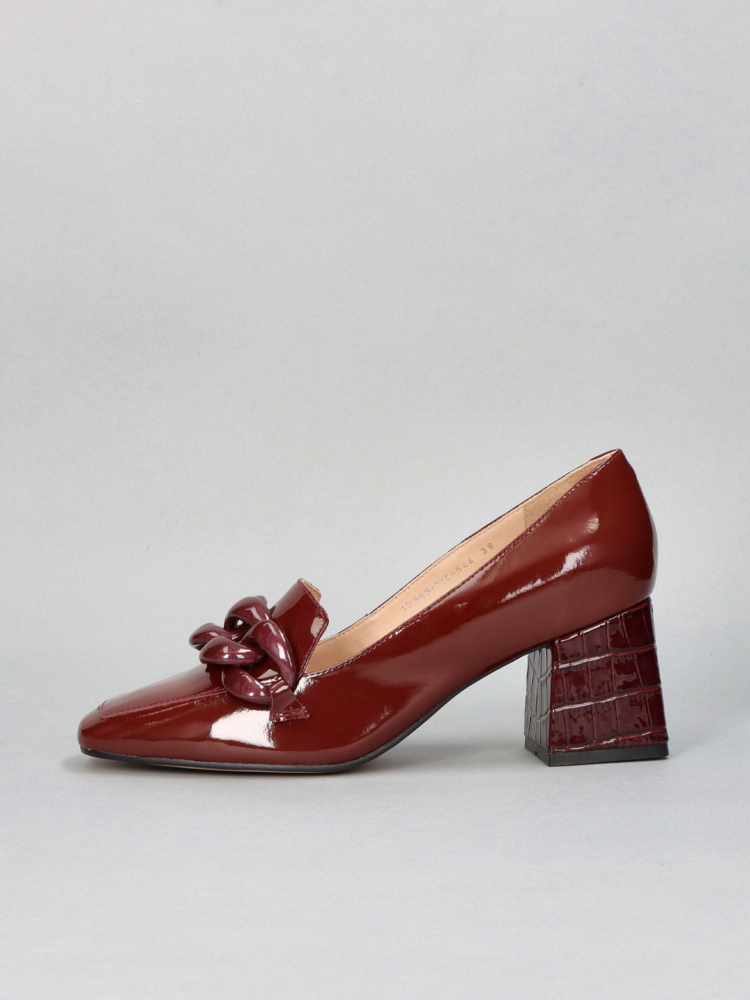 LEATHER PUMPS - BURGUNDY