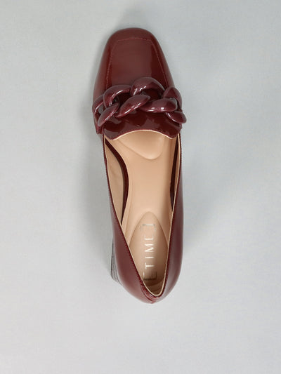 LEATHER PUMPS - BURGUNDY