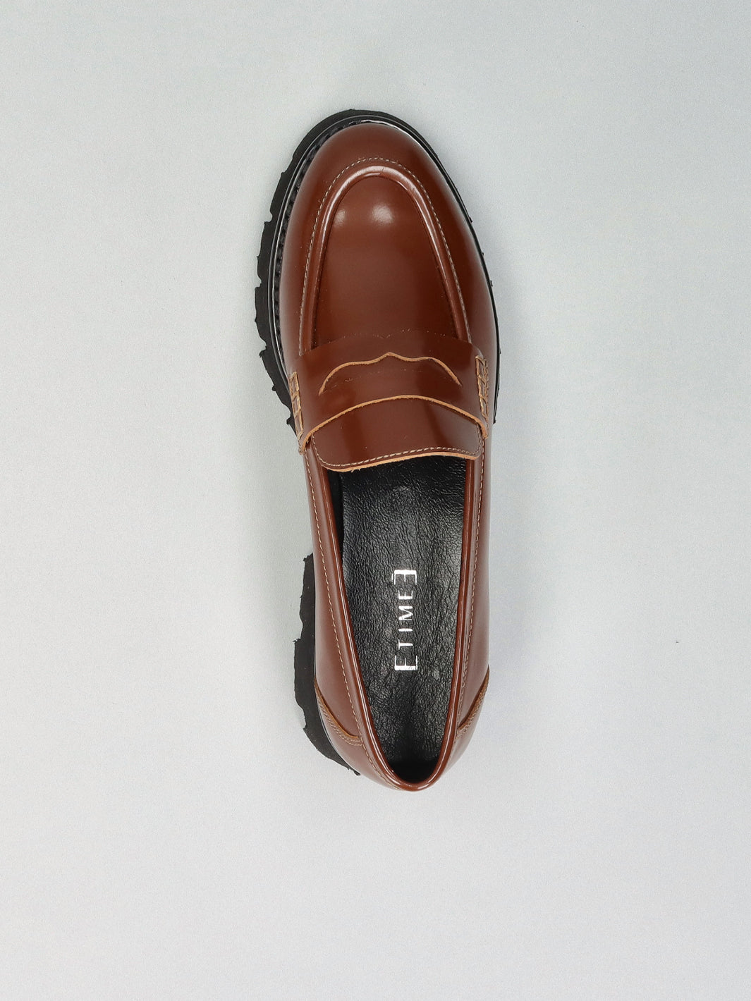 LEATHER LOW SHOES - BROWN
