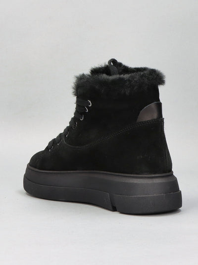 SUEDE ANKLE BOOTS - BLACK