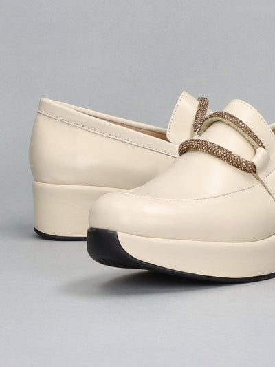 LEATHER LOW SHOES - MATTE BEIGE