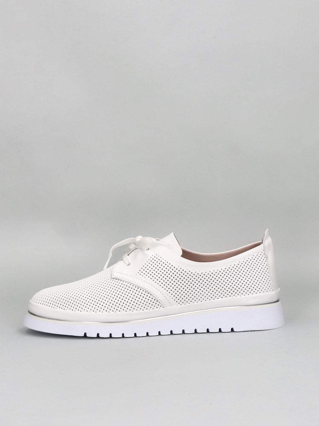 LEATHER LOW SHOES - WHITE