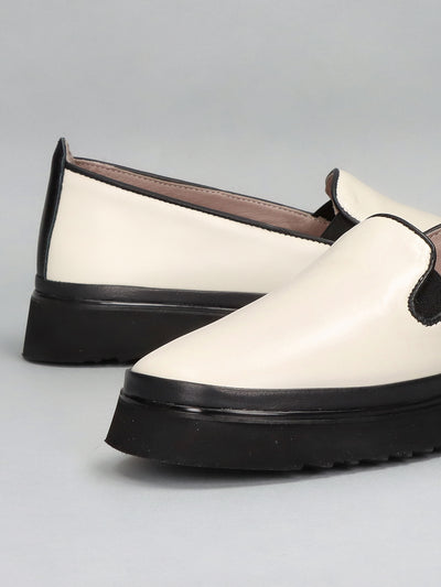 LEATHER LOW SHOES - WHITE