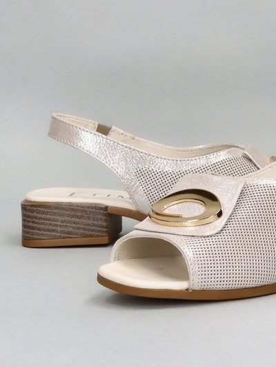 LEATHER SANDALS - SILVER