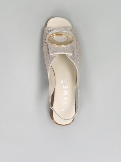 LEATHER SANDALS - SILVER