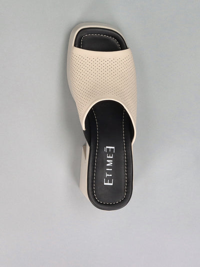 LEATHER SLIPPERS - BEIGE