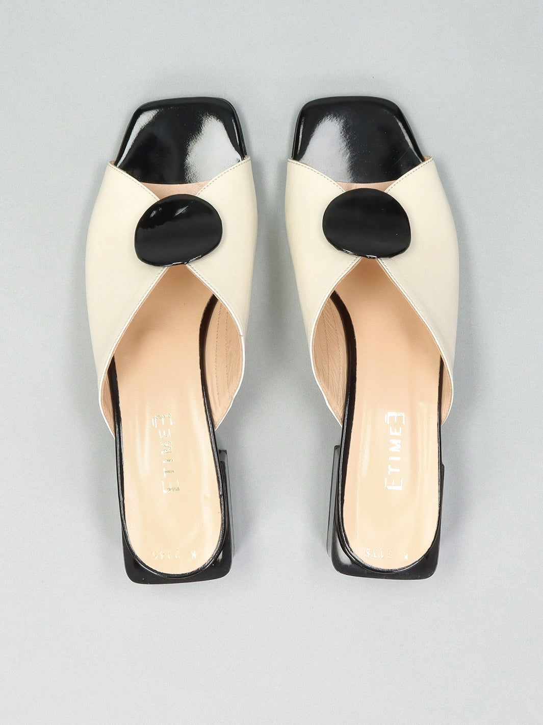 LEATHER SLIPPERS - BEIGE