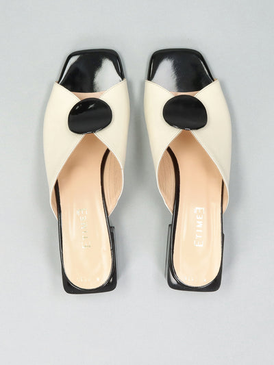 LEATHER SLIPPERS - BEIGE