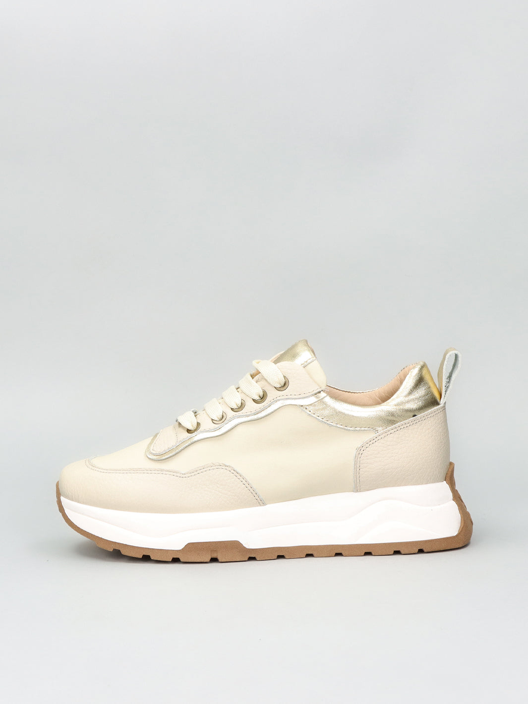 LEATHER SNEAKER - BEIGE