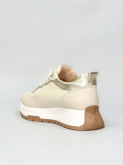 LEATHER SNEAKER - BEIGE