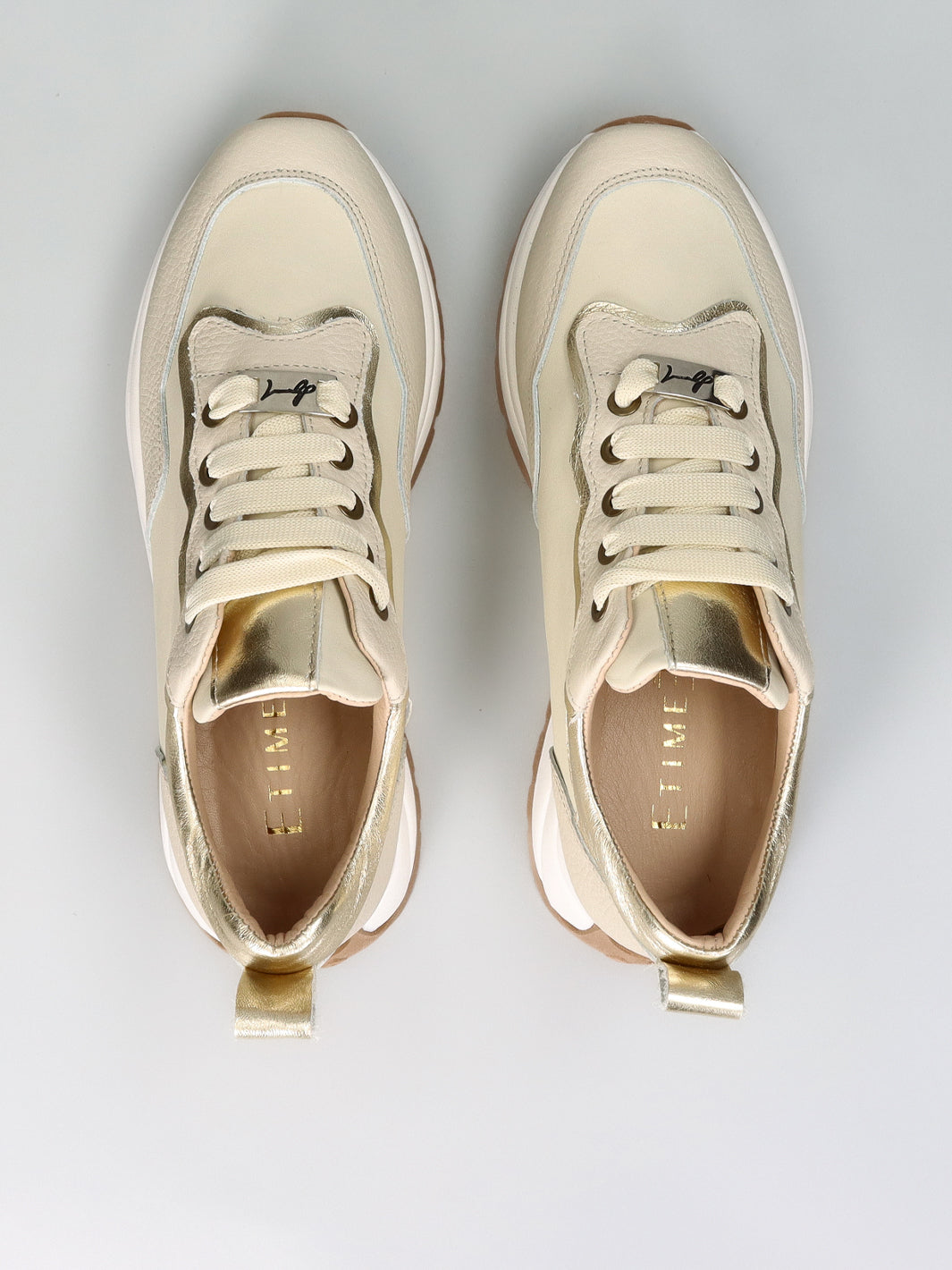 LEATHER SNEAKER - BEIGE