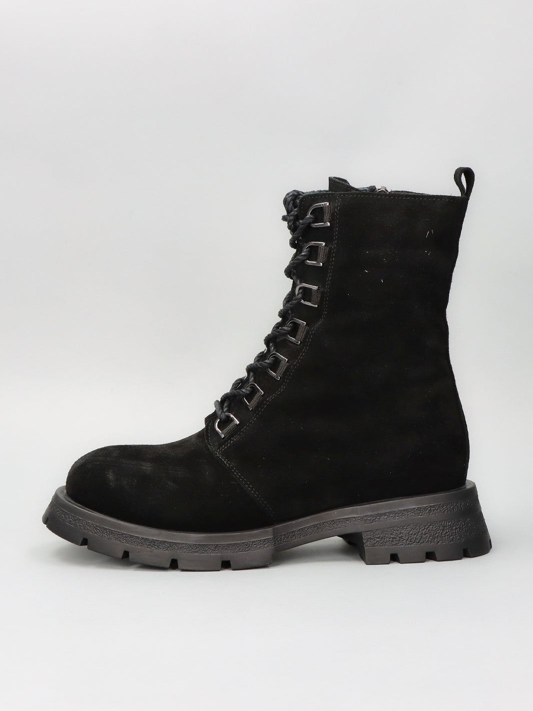 SUEDE ANKLE BOOTS - BLACK