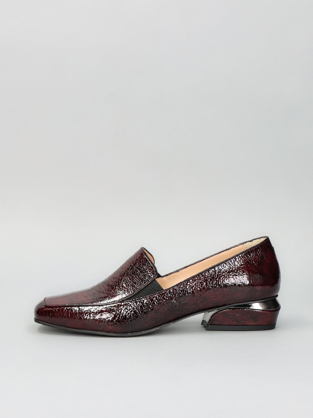 LEATHER LOW SHOES - BURGUNDY