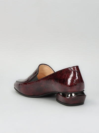 LEATHER LOW SHOES - BURGUNDY