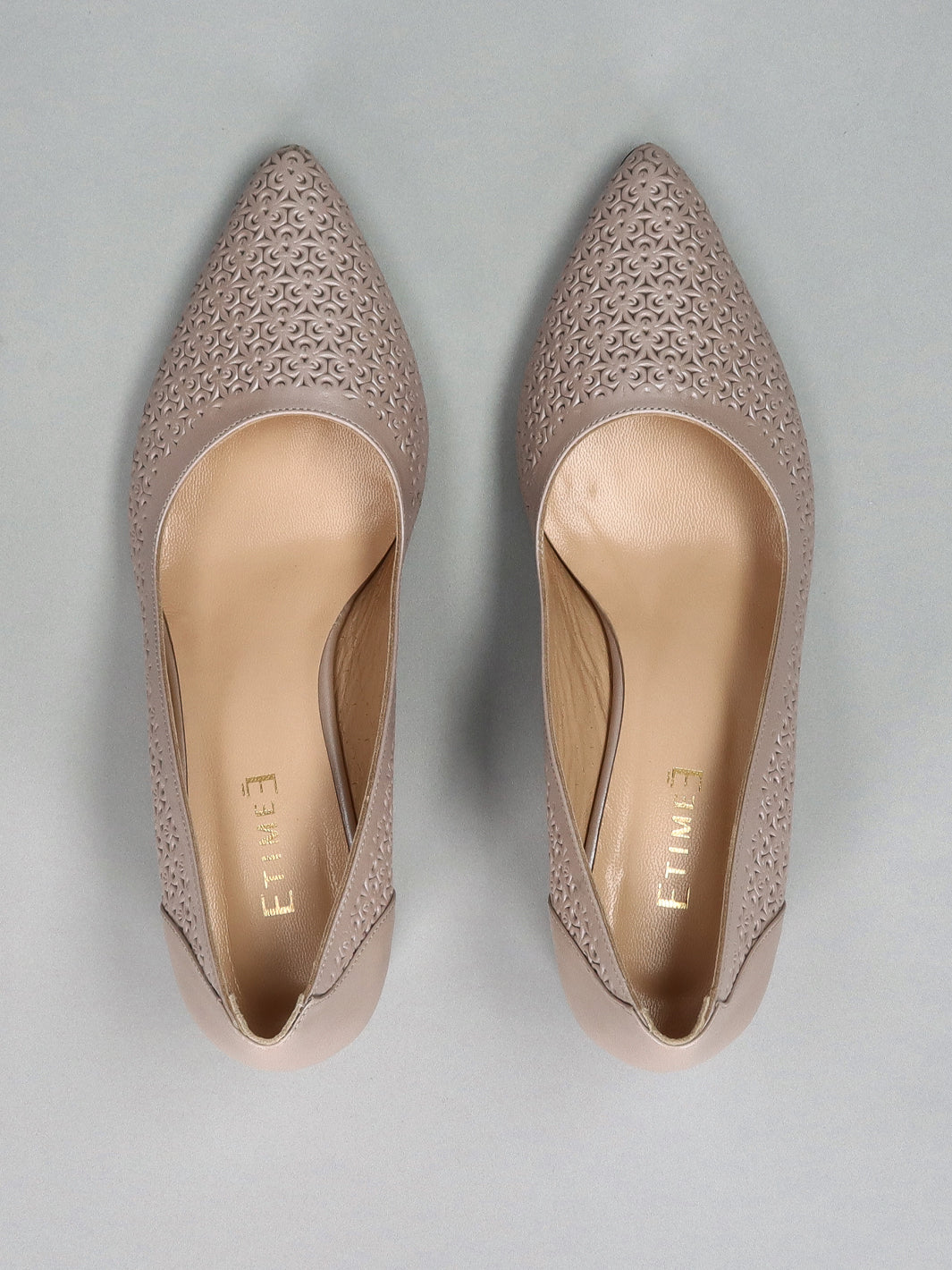 LEATHER PUMPS - GREY