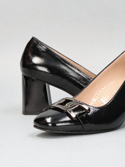 LEATHER PUMPS - BLACK