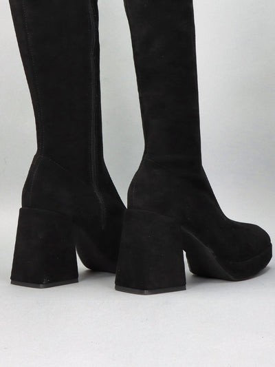 SUEDE BOOTS - BLACK