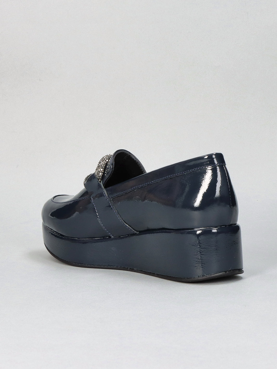 LEATHER LOW SHOES - NAVY