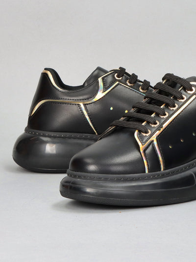 LEATHER SNEAKER - BLACK