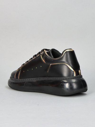 LEATHER SNEAKER - BLACK