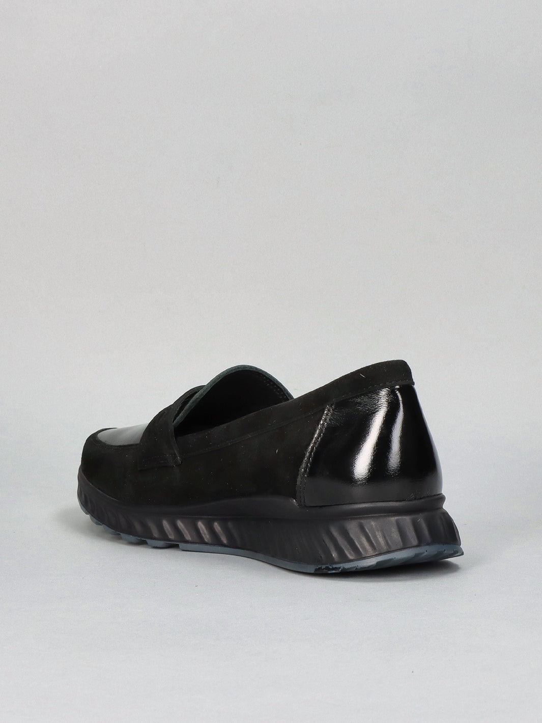 SUEDE LOW SHOES - BLACK