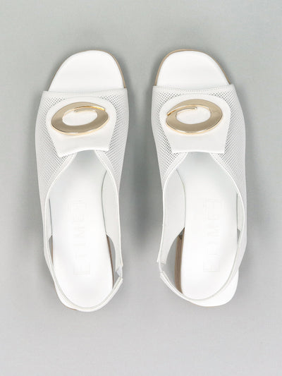 LEATHER SANDALS - WHITE