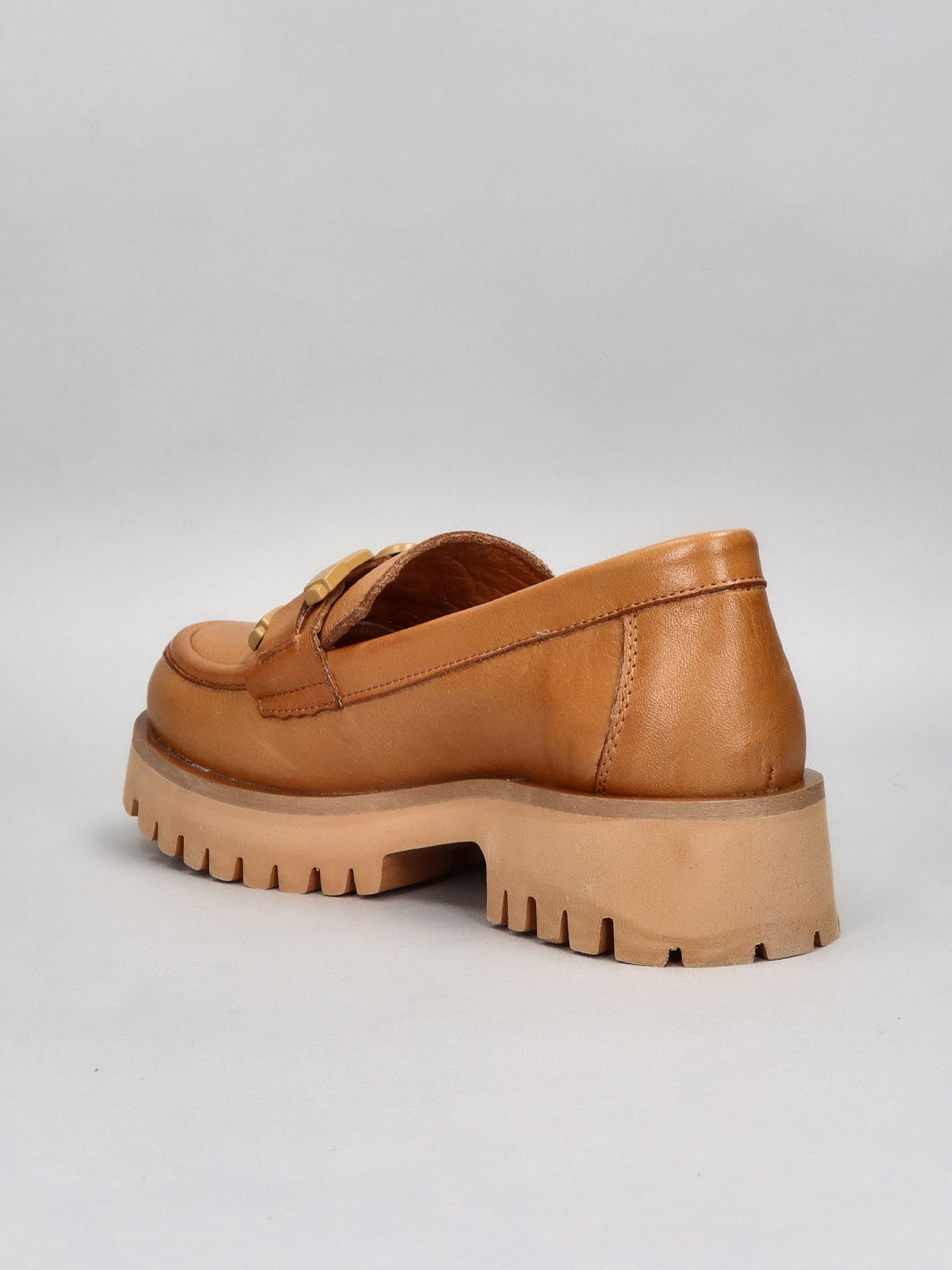 LEATHER LOW SHOES - BROWN