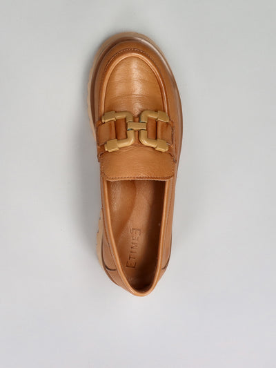 LEATHER LOW SHOES - BROWN