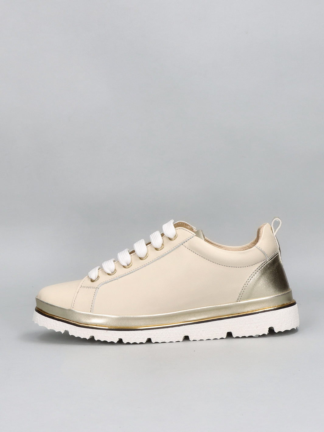 LEATHER SNEAKER - BEIGE