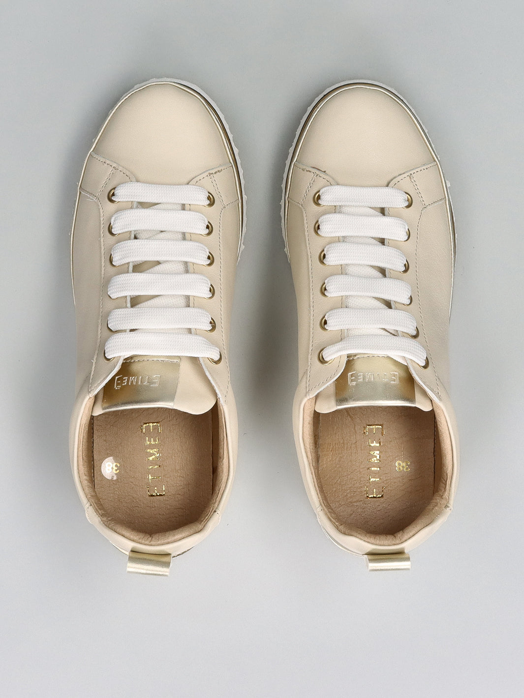 LEATHER SNEAKER - BEIGE