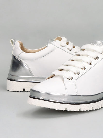 LEATHER SNEAKER - WHITE