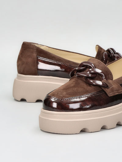 LEATHER MOCCASINS - BROWN