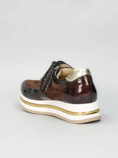 LEATHER SNEAKER - BROWN