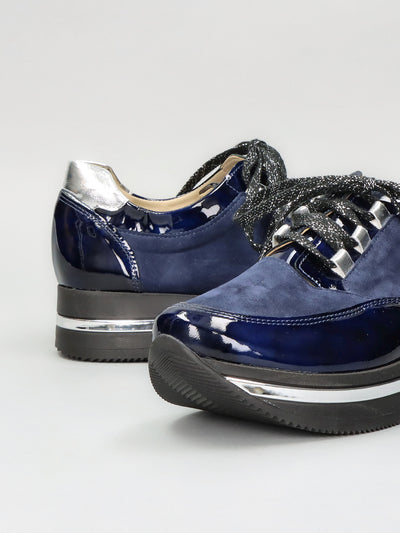 LEATHER SNEAKER - DARK BLUE