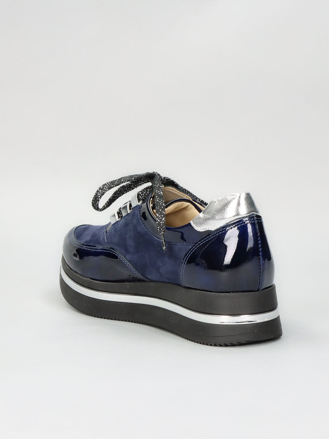 LEATHER SNEAKER - DARK BLUE